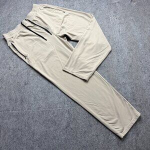 Public Rec Daymaker Pants Men 34 x 28* Beige Khaki Nylon Stretch Sweatpants